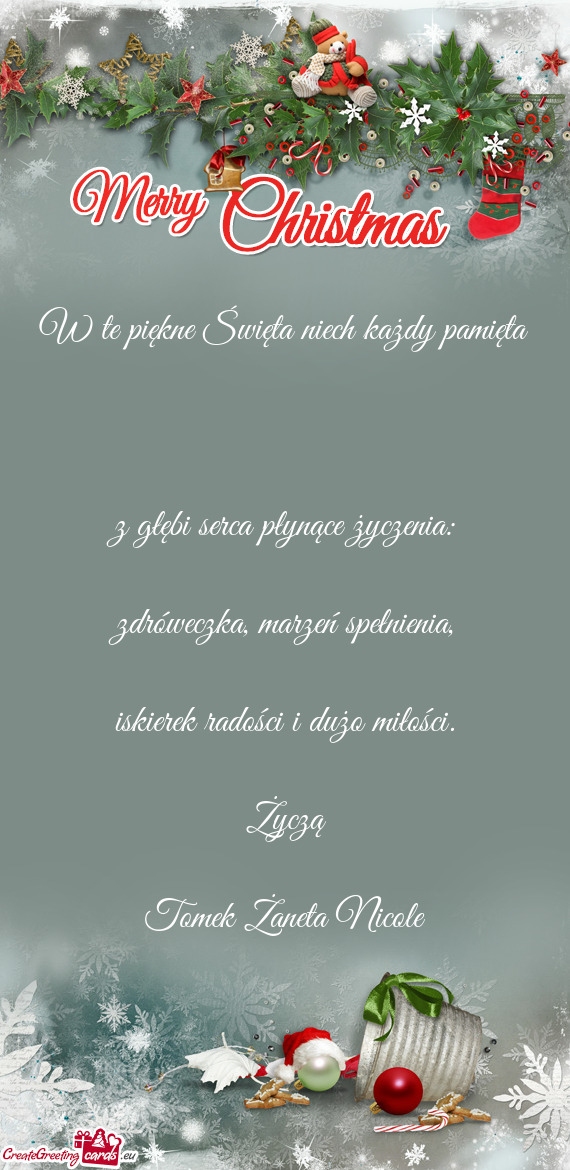 Z głębi serca płynące życzenia