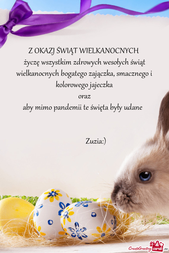 Z OKAZJ ŚWIĄT WIELKANOCNYCH