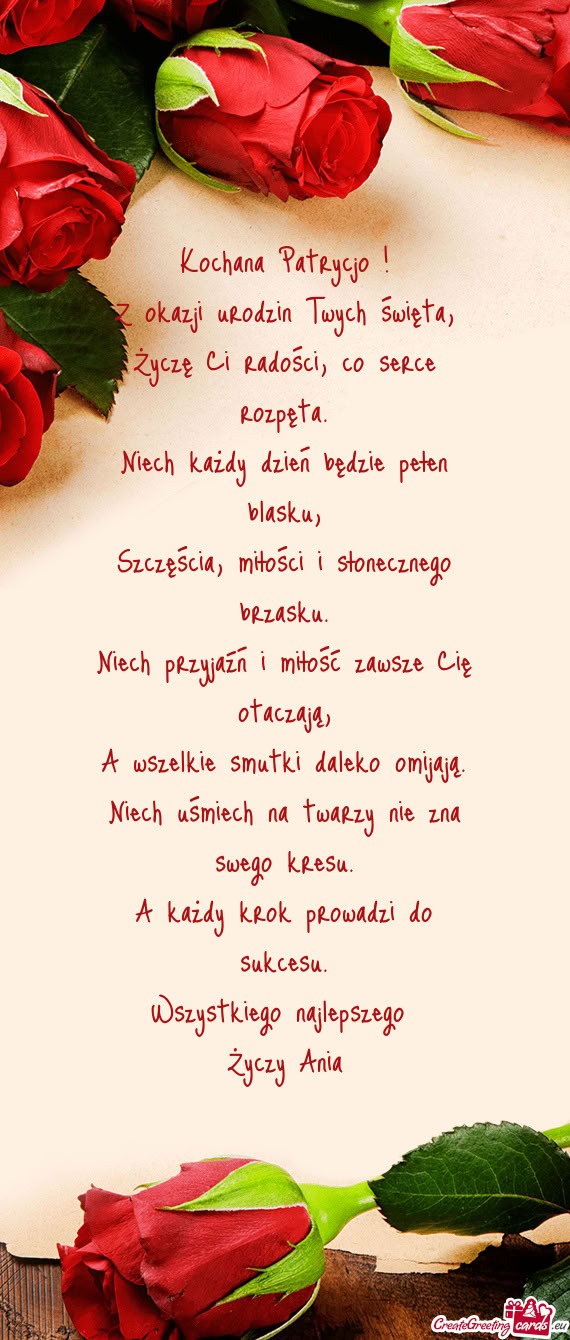 Z okazji urodzin Twych święta