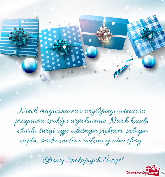 Zdrowy Spokojnych Świąt