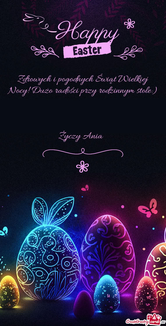 Zdrowych i pogodnych Świąt Wielkiej Nocy! Dużo radości przy rodzinnym stole:)