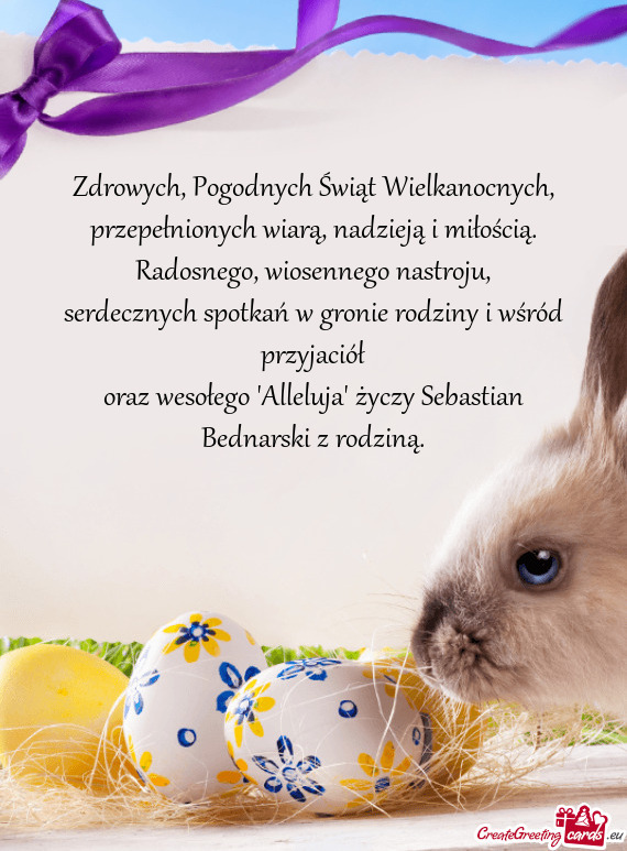 Zdrowych, Pogodnych Świąt Wielkanocnych