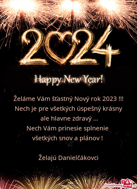 Želáme Vám šťastný Nový rok 2023