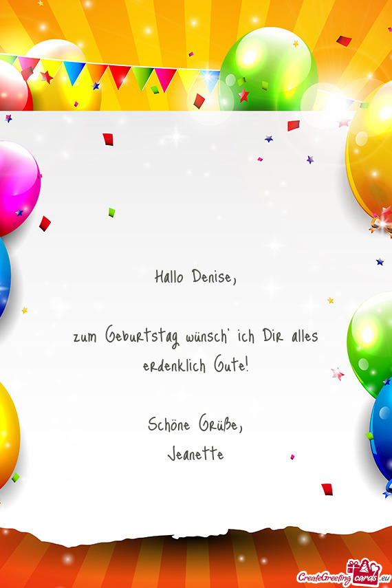 Zum Geburtstag wünsch