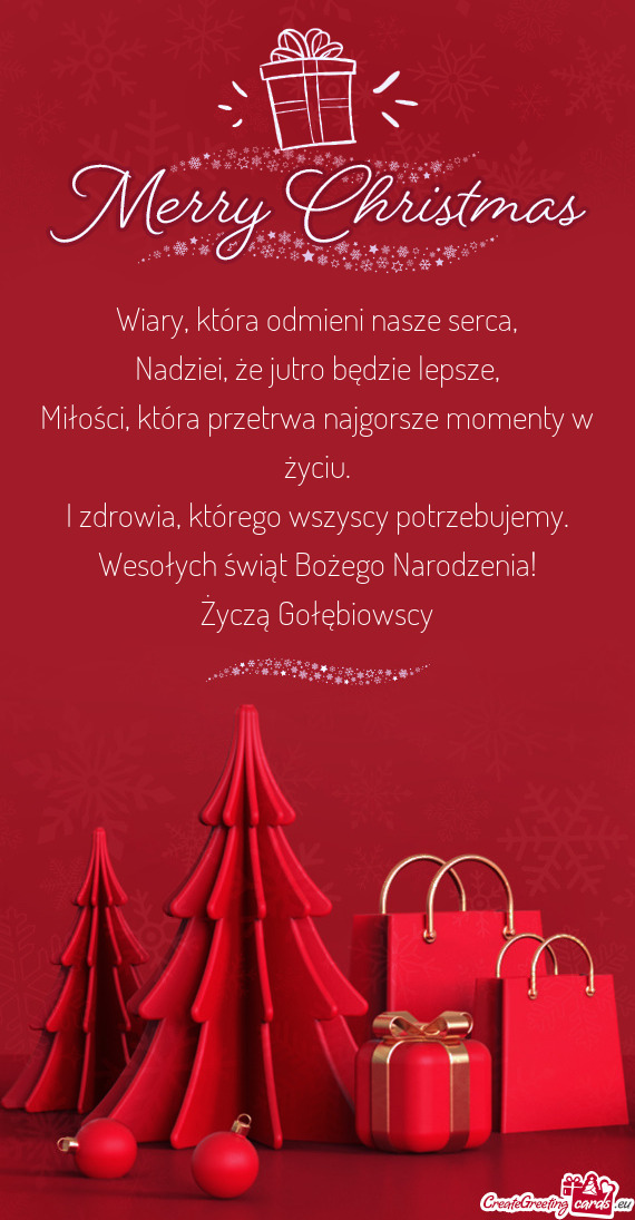 Życzą Gołębiowscy