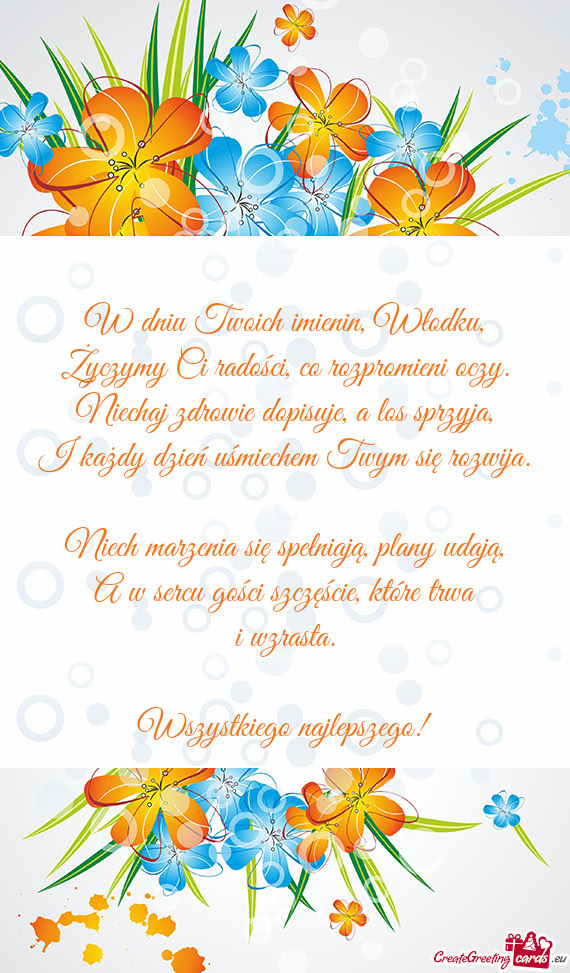 Życzymy Ci radości, co rozpromieni oczy