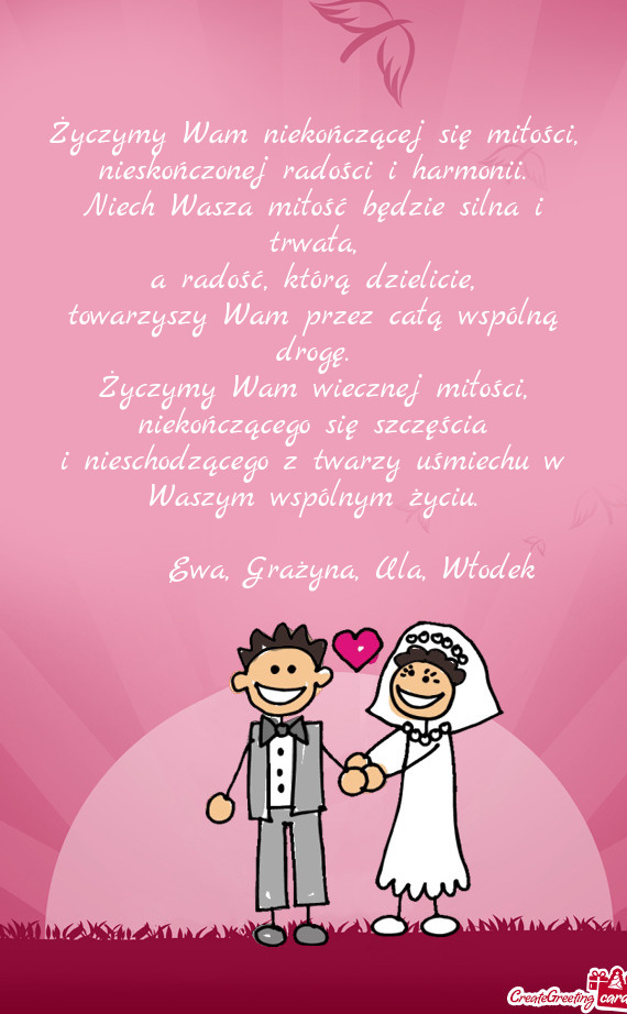 Życzymy Wam niekończącej się miłości