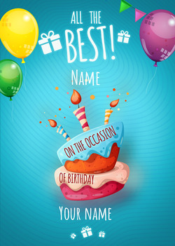 Birthday balloon card