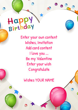 Card with Birthday Heart