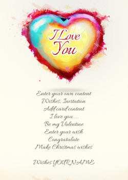 Colorful I love you Card