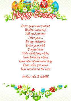 Easter card with eggs