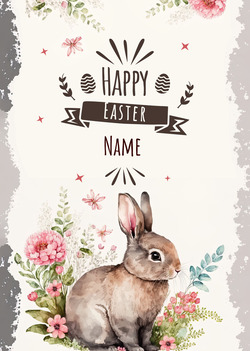 Easter cards with a rabbit