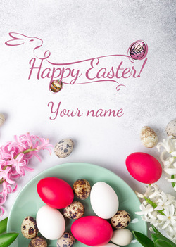 Easter eggs card