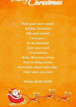 Orange Card Merry Christmas