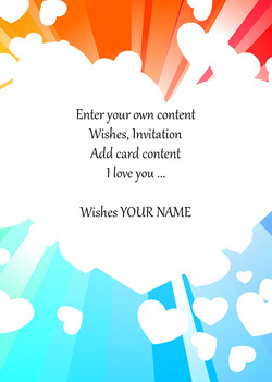 Card with White Hearts