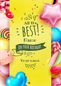 Yellow Birthday Card